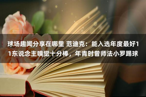 球场趣闻分享在哪里 范迪克：能入选年度最好11东说念主嗅觉十分棒，年青时曾师法小罗踢球