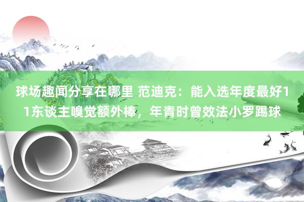 球场趣闻分享在哪里 范迪克：能入选年度最好11东谈主嗅觉额外棒，年青时曾效法小罗踢球