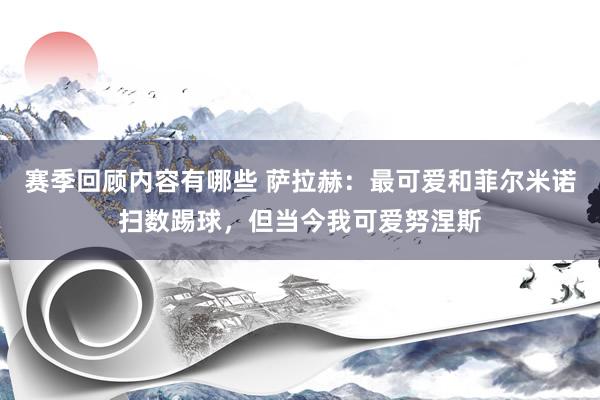 赛季回顾内容有哪些 萨拉赫：最可爱和菲尔米诺扫数踢球，但当今我可爱努涅斯