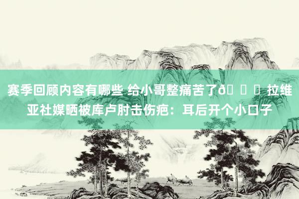 赛季回顾内容有哪些 给小哥整痛苦了😅拉维亚社媒晒被库卢肘击伤疤：耳后开个小口子