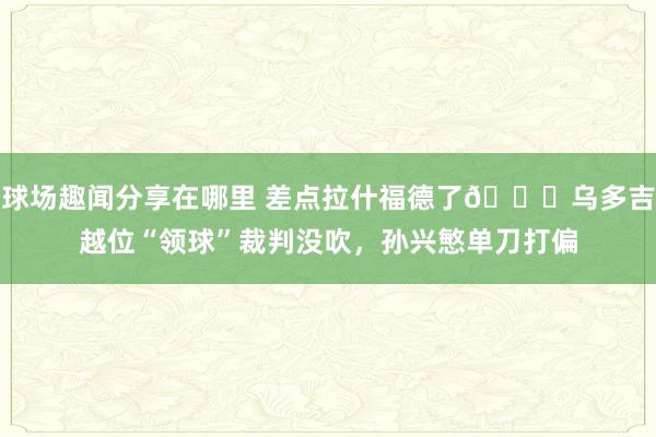 球场趣闻分享在哪里 差点拉什福德了😅乌多吉越位“领球”裁判没吹，孙兴慜单刀打偏