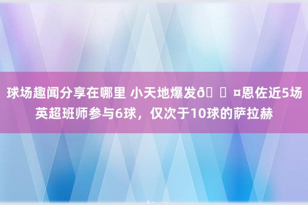 球场趣闻分享在哪里 小天地爆发😤恩佐近5场英超班师参与6球，仅次于10球的萨拉赫