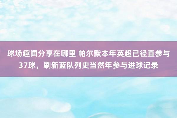 球场趣闻分享在哪里 帕尔默本年英超已径直参与37球，刷新蓝队列史当然年参与进球记录