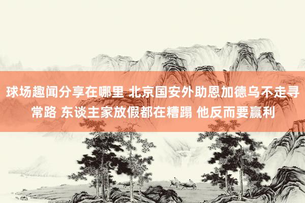 球场趣闻分享在哪里 北京国安外助恩加德乌不走寻常路 东谈主家放假都在糟蹋 他反而要赢利