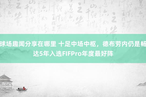 球场趣闻分享在哪里 十足中场中枢，德布劳内仍是畅达5年入选FIFPro年度最好阵